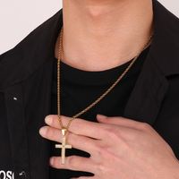 Luxurious Cross Stainless Steel 18K Gold Plated Unisex Charms main image 2