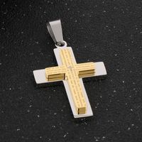 Luxurious Cross Stainless Steel 18K Gold Plated Unisex Charms main image 8