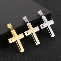 Luxurious Cross Stainless Steel 18K Gold Plated Unisex Charms main image 1