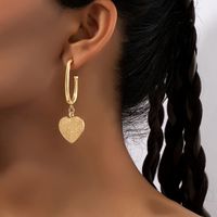 Wholesale Jewelry Vintage Style Heart Shape Alloy Enamel Plating Drop Earrings main image 3