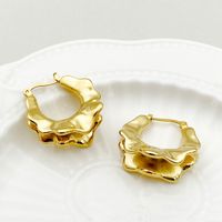 1 Pair Casual Roman Style Commute Irregular Plating 304 Stainless Steel Gold Plated Earrings main image 3