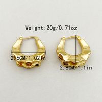 1 Pair Casual Roman Style Commute Irregular Plating 304 Stainless Steel Gold Plated Earrings main image 2