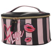 Elegant Heart Shape Pu Leather Oval Makeup Bags sku image 4