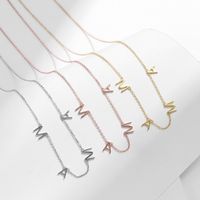 Simple Style Letter Sterling Silver Rose Gold Plated Necklace In Bulk main image 3