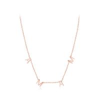 Simple Style Letter Sterling Silver Rose Gold Plated Necklace In Bulk sku image 2