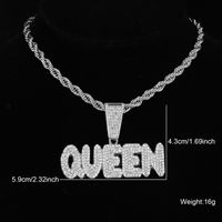 Hip-hop Letter Stainless Steel Alloy Inlay Rhinestones Men's Pendant Necklace main image 5