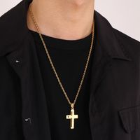 Luxurious Cross Stainless Steel 18K Gold Plated Unisex Charms main image 7