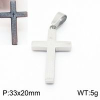 Luxurious Cross Stainless Steel 18K Gold Plated Unisex Charms sku image 1