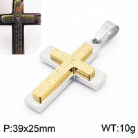 Luxurious Cross Stainless Steel 18K Gold Plated Unisex Charms sku image 9
