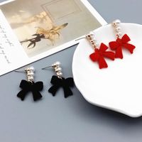 Wholesale Jewelry Simple Style Heart Shape Alloy Pearl Inlay Drop Earrings main image 1