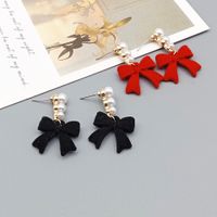 Wholesale Jewelry Simple Style Heart Shape Alloy Pearl Inlay Drop Earrings main image 4