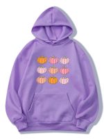 Mujeres Sudadera Manga Larga Sudaderas Con Capucha Y Sudaderas Impresión Bolsillo Estilo Simple Calabaza main image 2