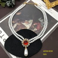 Nihaojewelry Fashion White Pearl Drop Pendant Necklace Wholesale Jewelry sku image 6