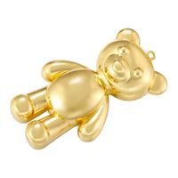 Casual Sweet Little Bear Copper Plating 18k Gold Plated Pendant Necklace main image 3