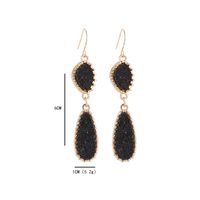 Wholesale Jewelry Simple Style Classic Style Water Droplets Alloy Resin Inlay Drop Earrings sku image 1