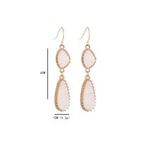 Wholesale Jewelry Simple Style Classic Style Water Droplets Alloy Resin Inlay Drop Earrings sku image 2