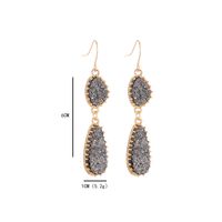 Wholesale Jewelry Simple Style Classic Style Water Droplets Alloy Resin Inlay Drop Earrings sku image 3