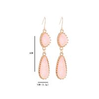 Wholesale Jewelry Simple Style Classic Style Water Droplets Alloy Resin Inlay Drop Earrings sku image 6