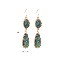 Wholesale Jewelry Simple Style Classic Style Water Droplets Alloy Resin Inlay Drop Earrings sku image 7