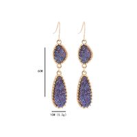 Wholesale Jewelry Simple Style Classic Style Water Droplets Alloy Resin Inlay Drop Earrings sku image 8