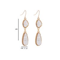 Wholesale Jewelry Simple Style Classic Style Water Droplets Alloy Resin Inlay Drop Earrings sku image 9