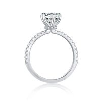 Sterling Silver 14K Gold Plated White Gold Plated Shiny Plating Inlay Irregular The Answer Zircon Rings main image 10