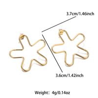 1 Pair Simple Style Flower Plating Stainless Steel 18k Gold Plated Ear Studs main image 5