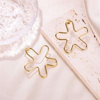 1 Pair Simple Style Flower Plating Stainless Steel 18k Gold Plated Ear Studs main image 2