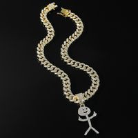 Hip-hop Cartoon Character Alloy Men's Pendant Necklace sku image 1