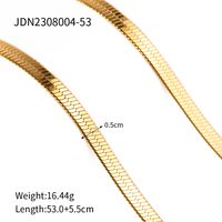 Ig Style Solid Color Stainless Steel Plating 18k Gold Plated Necklace sku image 3