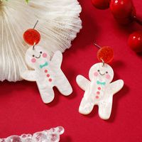 1 Pair Cartoon Style Snowman Painted Arylic Drop Earrings main image 8