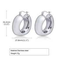 Simple Style Geometric Stainless Steel Plating Earrings 1 Pair sku image 1