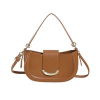 Women's All Seasons Pu Leather Solid Color Streetwear Square Zipper Handbag sku image 1