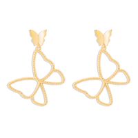 1 Pair Simple Style Butterfly Alloy Drop Earrings main image 2