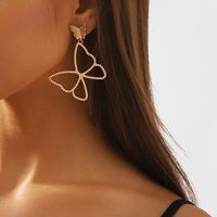 1 Pair Simple Style Butterfly Alloy Drop Earrings main image 3