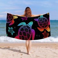 Chinoiserie Casual Vacation Color Block Superfine Fiber Beach Towel sku image 5