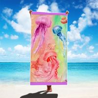 Chinoiserie Casual Vacation Color Block Superfine Fiber Beach Towel sku image 3