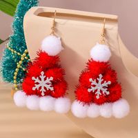 1 Pair Cute Santa Claus Zinc Alloy Drop Earrings main image 5