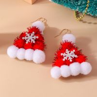 1 Pair Cute Santa Claus Zinc Alloy Drop Earrings sku image 2