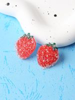 1 Pair Ig Style Cute Strawberry Synthetic Resin Ear Studs main image 2
