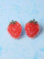 1 Pair Ig Style Cute Strawberry Synthetic Resin Ear Studs main image 1