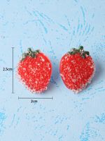 1 Pair Ig Style Cute Strawberry Synthetic Resin Ear Studs main image 6