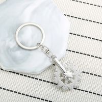 Elegant Snowflake Alloy Inlay Zircon Unisex Keychain main image 4