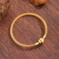 Modern Style Simple Style Commute Round Copper Plating Wristband main image 5