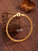 Modern Style Simple Style Commute Round Copper Plating Wristband main image 4