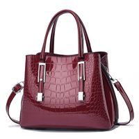 Women's All Seasons Pu Leather Solid Color Basic Classic Style Streetwear Sewing Thread Square Zipper Magnetic Buckle Shoulder Bag Handbag sku image 6