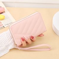 Women's Solid Color Pu Leather Zipper Wallets sku image 3