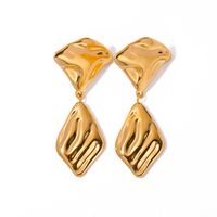 1 Pair Ig Style Irregular Plating Stainless Steel 18k Gold Plated Drop Earrings main image 4