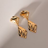 1 Pair Ig Style Irregular Plating Stainless Steel 18k Gold Plated Drop Earrings main image 3