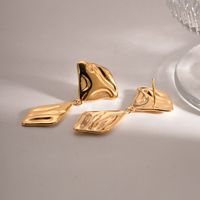 1 Pair Ig Style Irregular Plating Stainless Steel 18k Gold Plated Drop Earrings main image 5